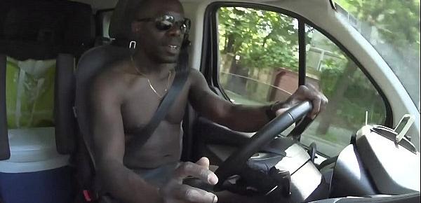  Joss lescsaf shows off while driving naked in this car. With he&039;s BBC in soft mode